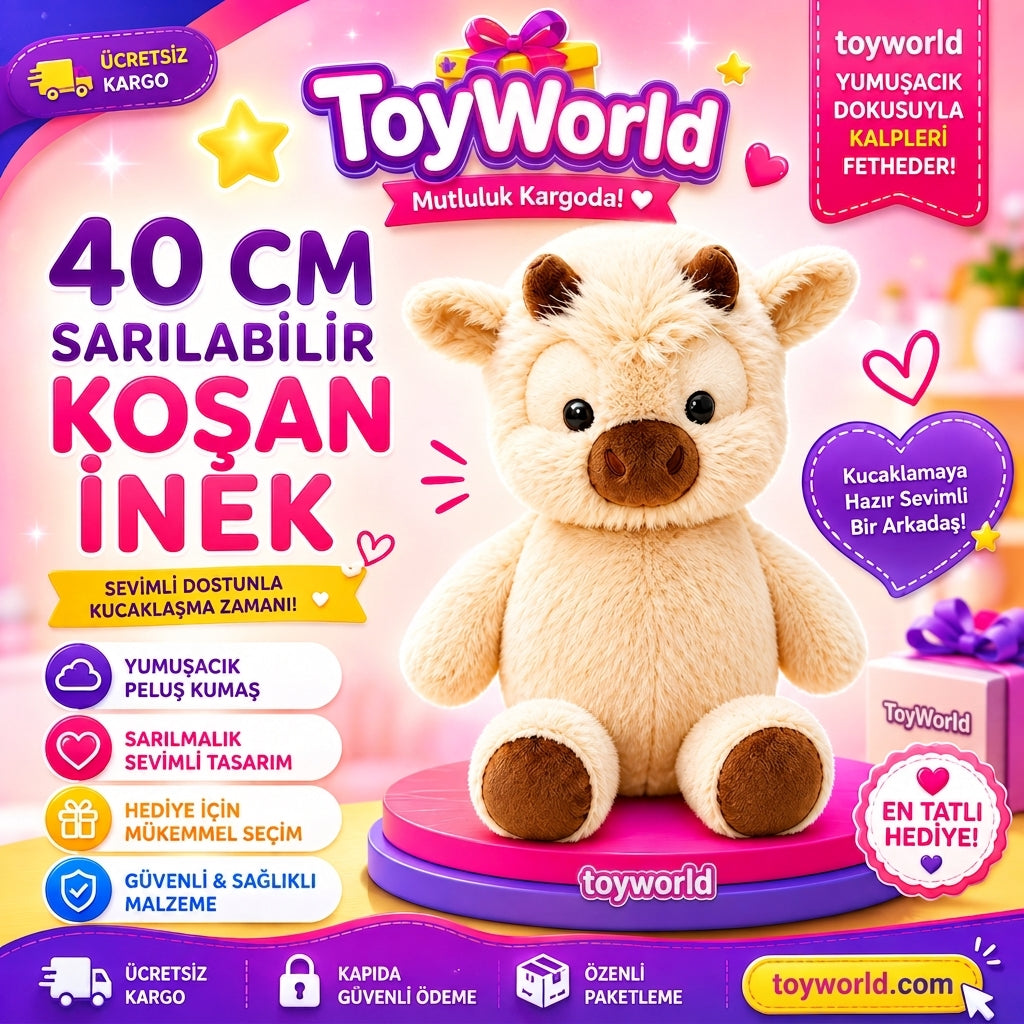 40 CM Sarılabilir Koşan Peluş Oyuncak – Sevimli ve Yumuşacık İthal Ürün
