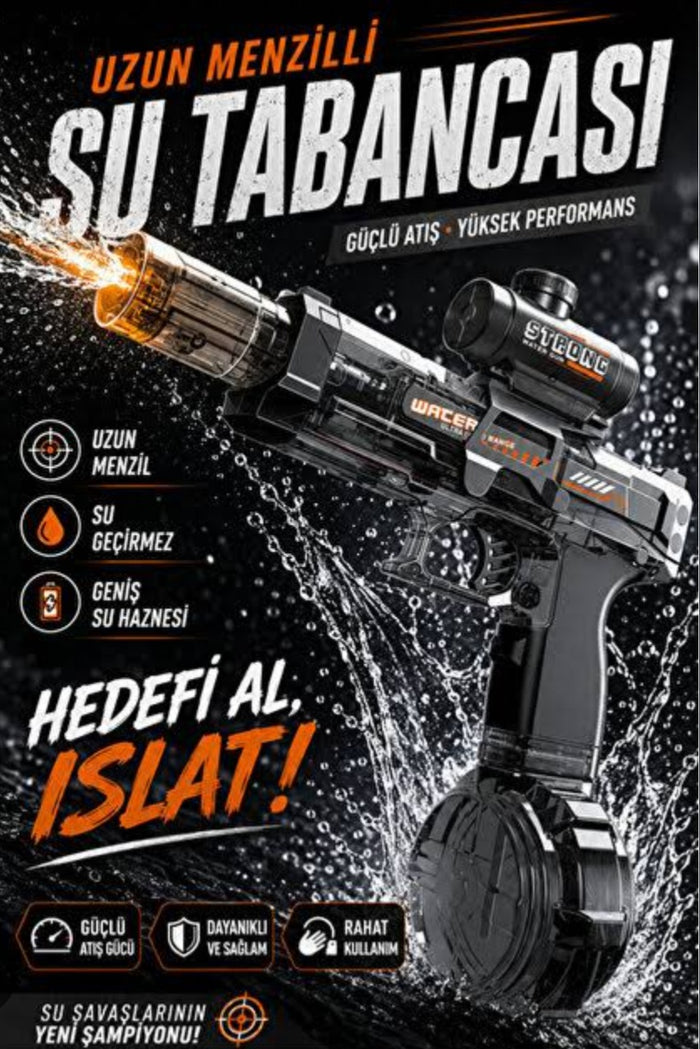 Otomatik Su Tabancası – Şarjlı & Seri Atış!
